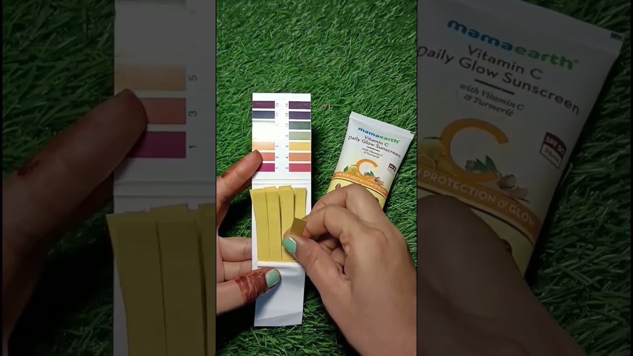 Ph Testing Of Mamaearth Vitamin C Daily Glow Sunscreen #ytshorts #phtesting #mamaearth