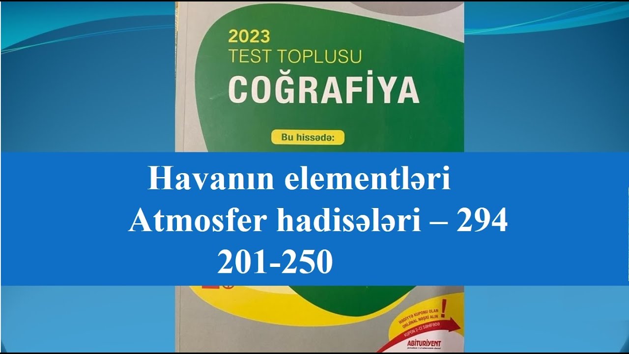 DİM 2023 11 Havanın elementləri Atmosfer hadisələri 294  201 250