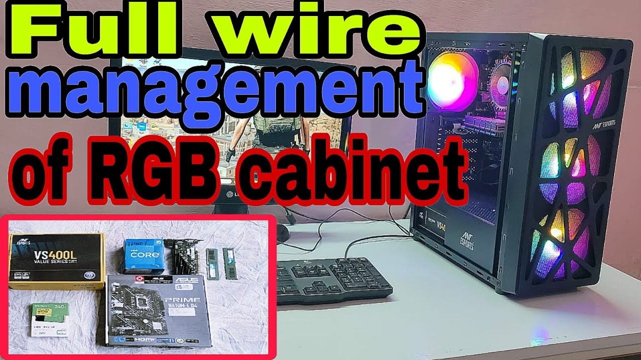 RGB cabinet wire management || 12th gen pc build  ||  #computer #budget #gaming #cabinet #pcgaming
