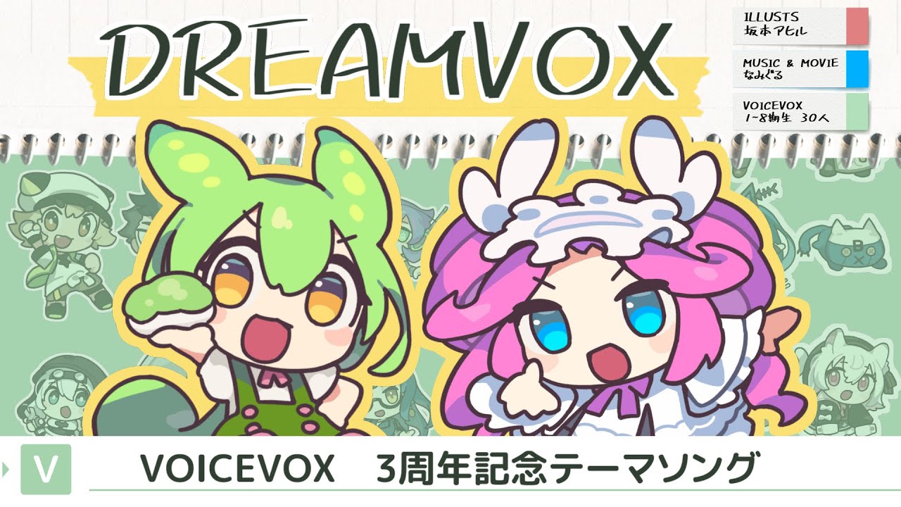 【VOICEVOX全員歌唱】DREAMVOX / なみぐる feat. VOICEVOX1~8期生【#VOICEVOX3周年文化祭】