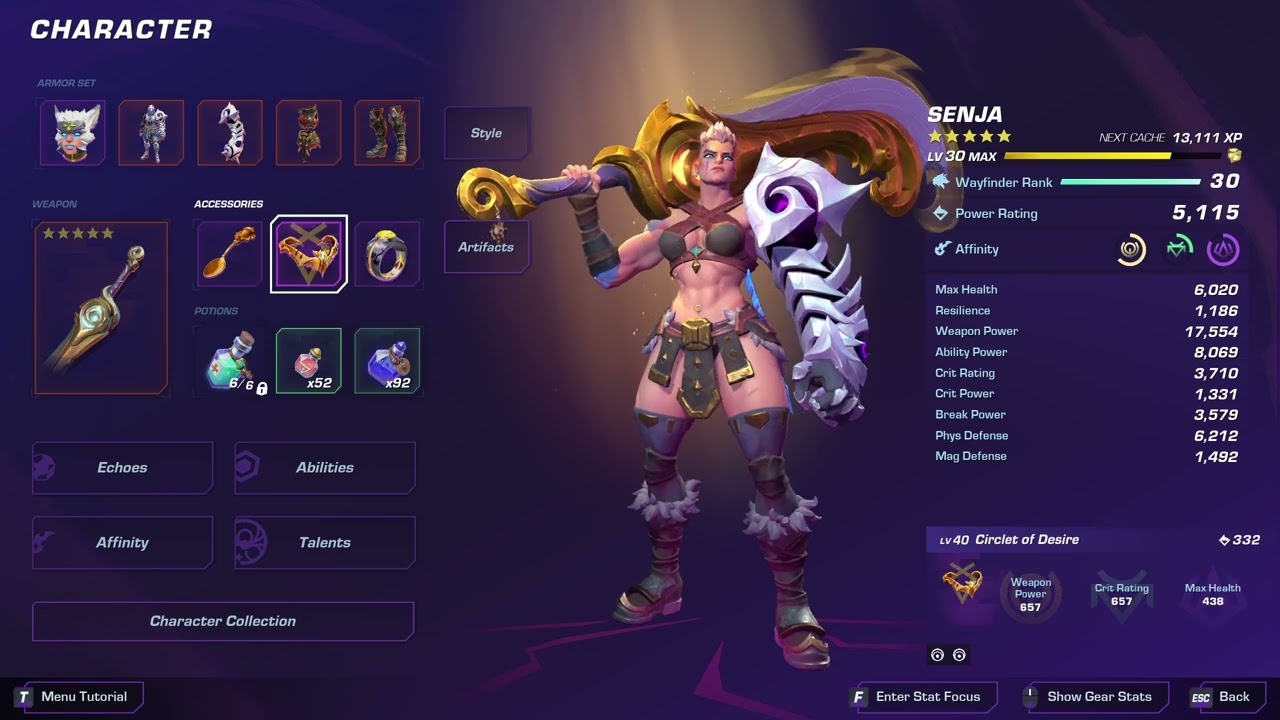 Wayfinder - Senja - Nightmare endgame build and gameplay