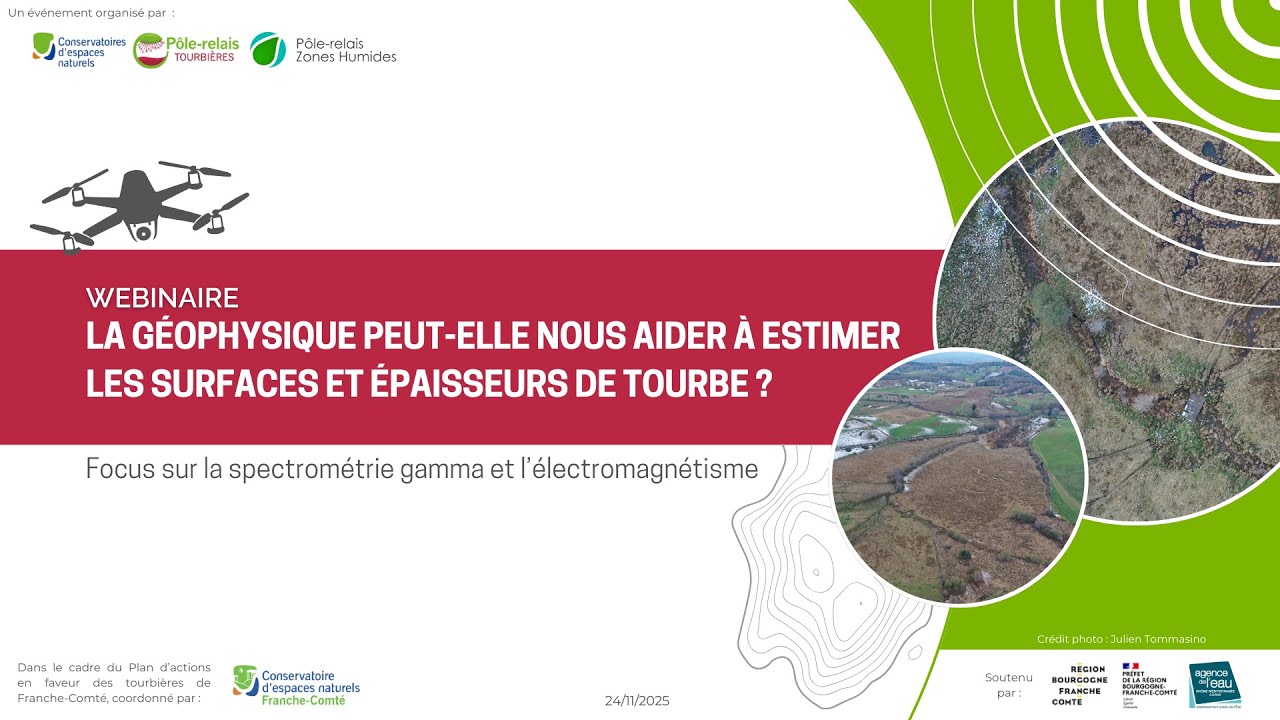 Webinaire : La géophysique peut elle nous aider à estimer les surfaces et épaisseurs de tourbe ?