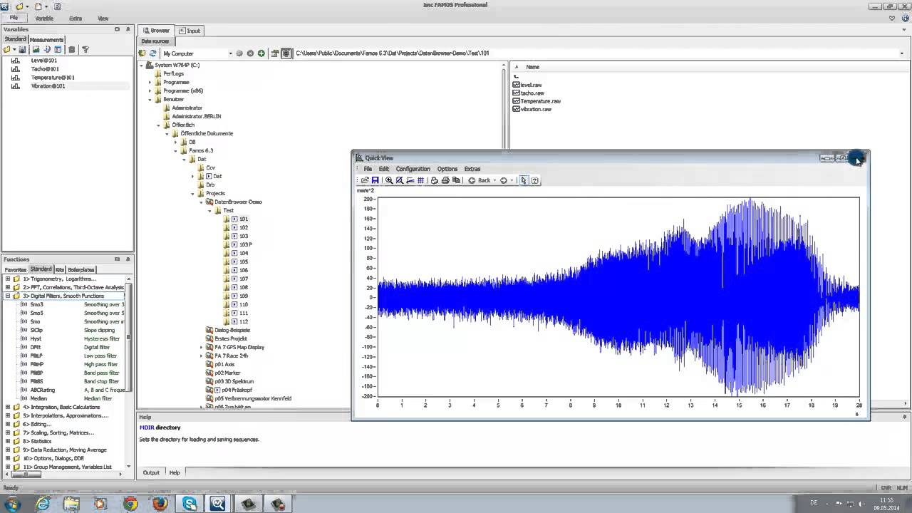 FAMOS 7 Data Viewing and Comparing