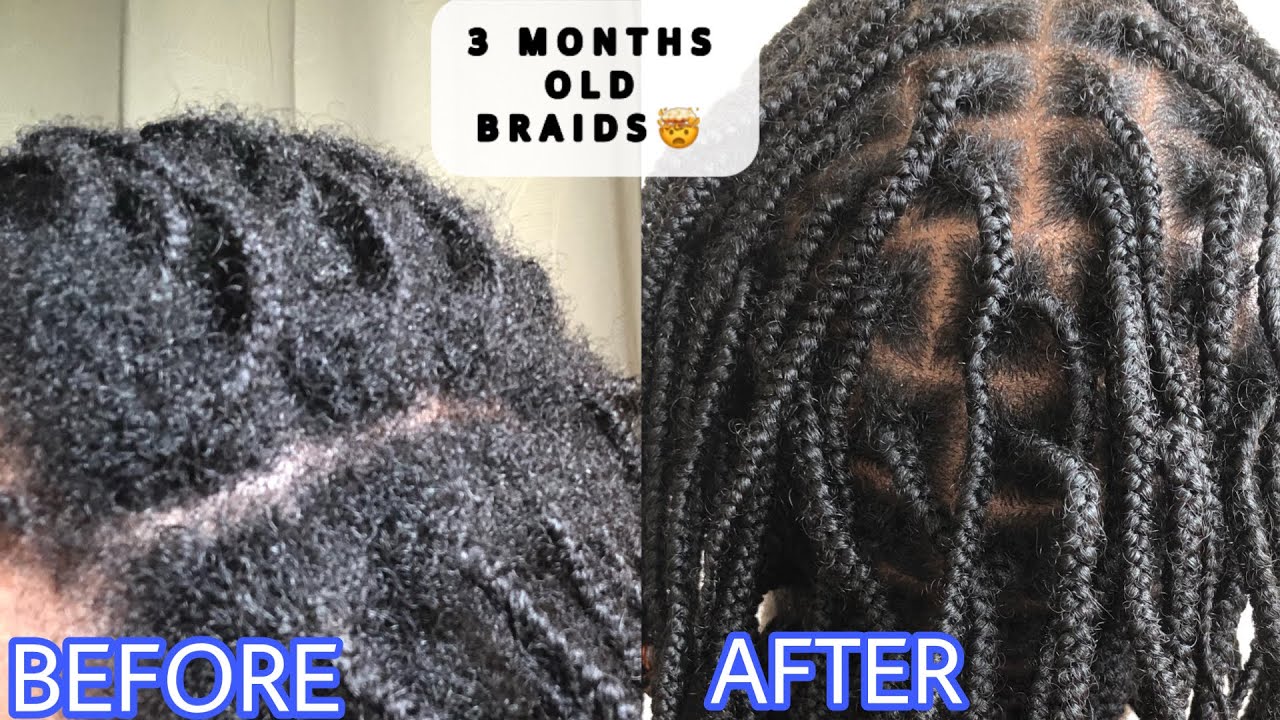 HOW I REFRESH MY 3 MONTHS OLD KNOTLESS BRAIDS + PRODUCTS