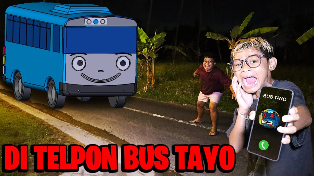 GAWAT!!! BOCIL DI TELPON BUS TAYO BIRU OLENG!!!