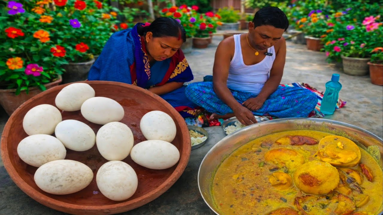 ডিম পোস্ত রেসিপি | মান কচু শস্য বাটা | Traditional Bengali Recipe | village food