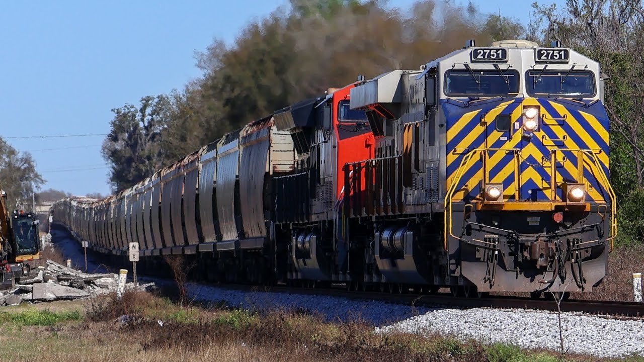 02/23/26 CSX B241 Loaded Potash in Dade City, FL | Rare CN Ex-CitiRail 2751 Leads + SD70M-2 MDPU
