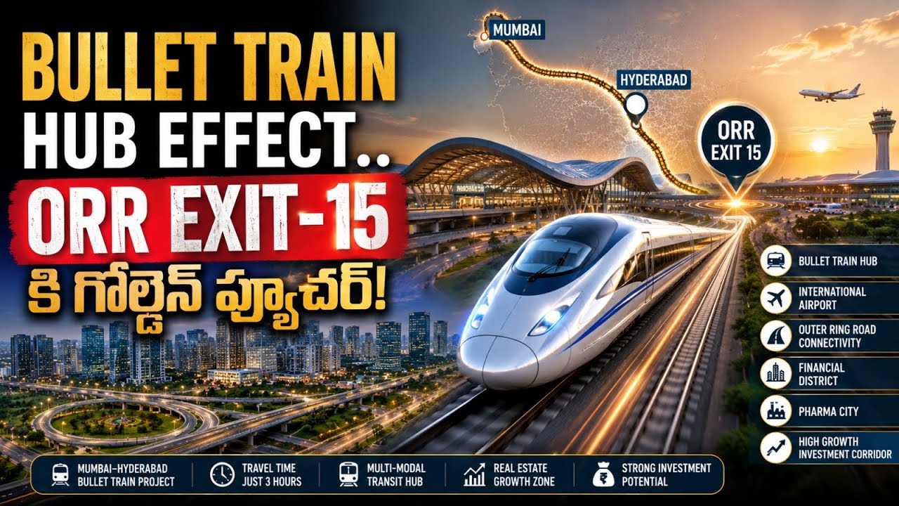 Hyderabad&rsquo;s Next Growth Corridor? Bullet Train Hub at ORR Exit 15