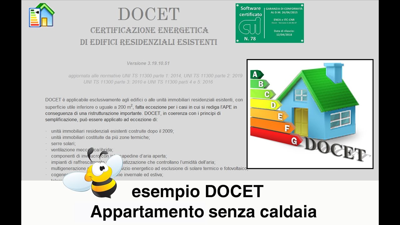 esempio DOCET - appartamento senza caldaia