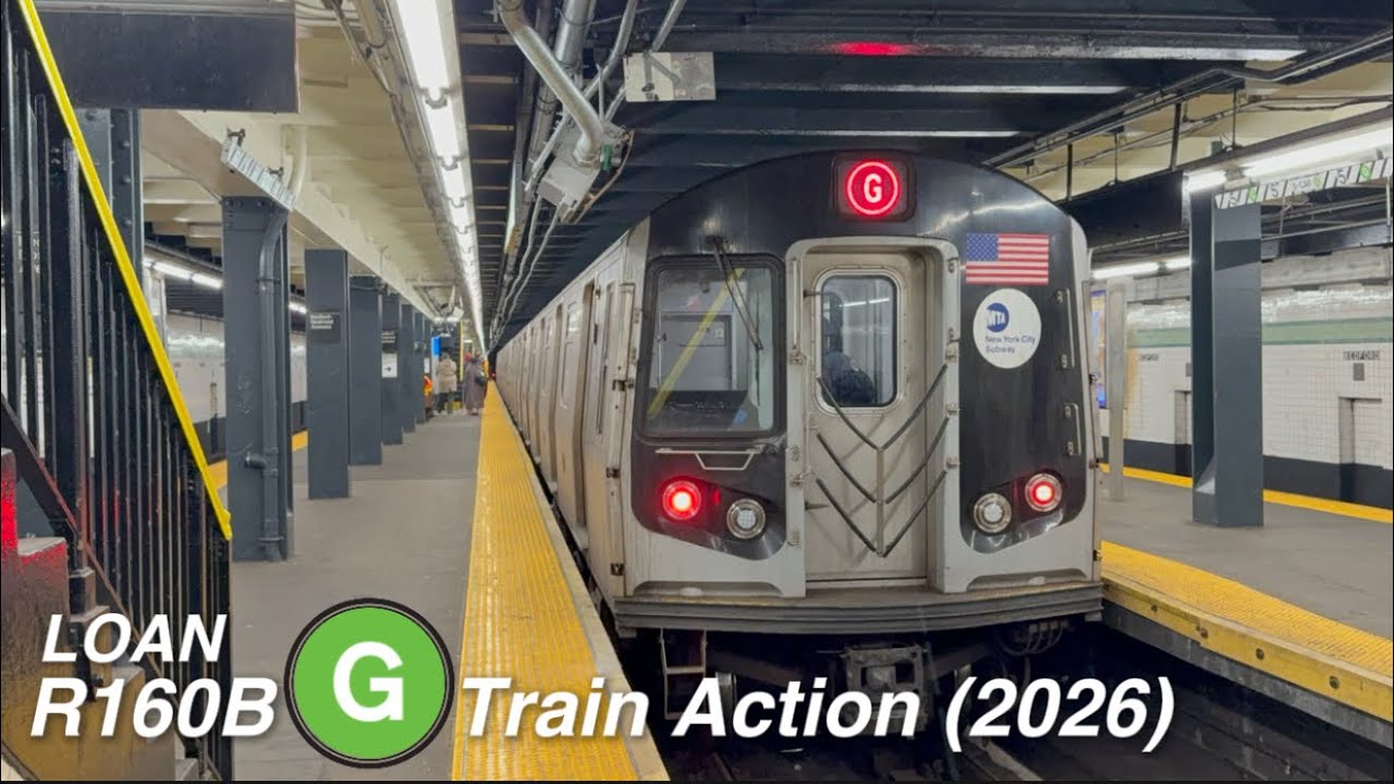 (NYCT SUBWAY) R160B (G) Train Action (2/27/26)