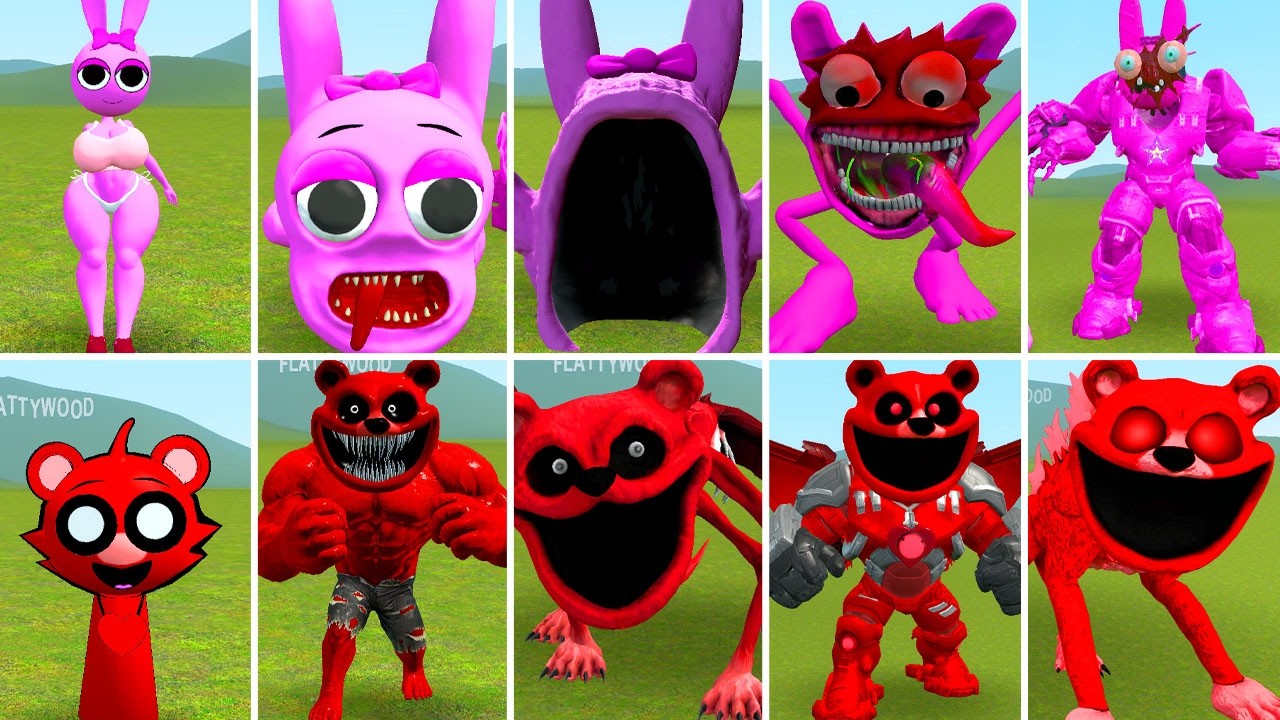 ALL NEW PINKI TAPES CURSED 1-5 FAMILY VS ALL ZOOCHOSIS BEAR TAPES CURSED HORROR ? in Garrysmod!