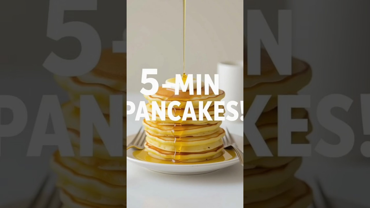 Easy Homemade Pancakes in 5 Minutes🥞 Fluffy Breakfast Recipe. #shorts #pancakelovers