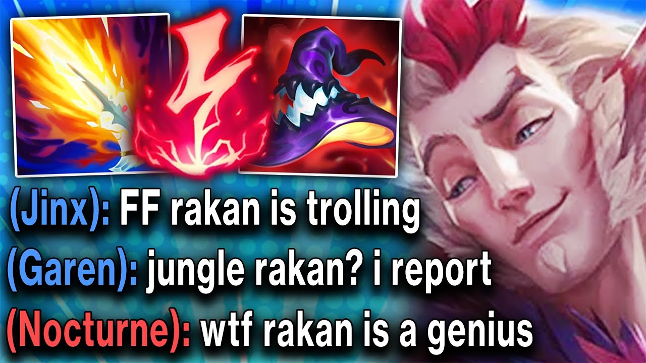 My whole team flamed me for picking 700 AP Rakan Jungle... so I carried them all