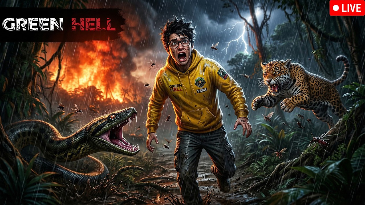 LIVE AMAZON KE JUNGLE SE  || GREEN HELL🔴 ||
