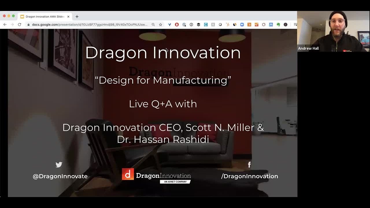 (Recording) Design for Manufacturing - Live Q&A Session with Scott N. Miller and Dr. Hassan Rashidi