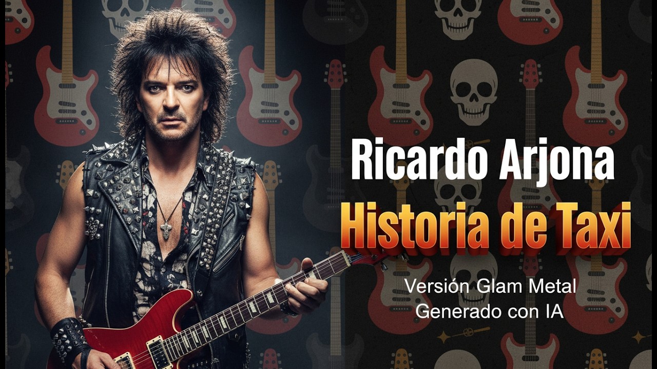 Ricardo Arjona – Historia de Taxi | Cover IA Glam Metal 90s intenso y dramático