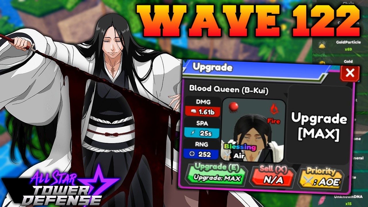 Blood Queen (B-Kui) TESTED in Material Orbs Farm | Wave 122 | All Star Tower Defense Roblox