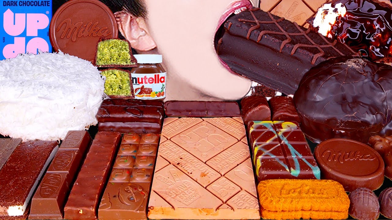 ASMR DUBAI CHOCOLATE KITKAT ICE CREAM NUTELLA DESSERT MUKBANG 두바이 초콜릿 먹방 ドバイチョコレート 咀嚼音 EATING SOUNDS