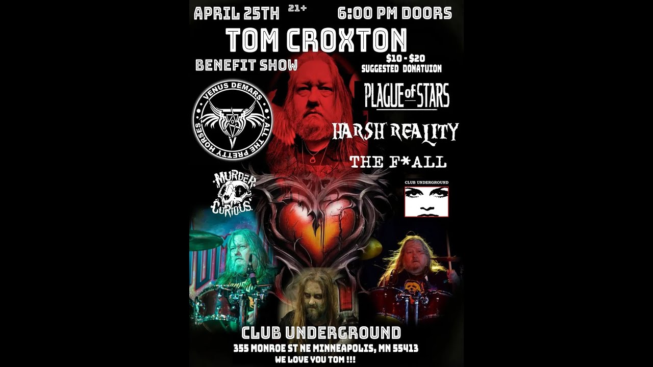 Tom Croxton Benefit Show April 25th 2025 Club Underground
