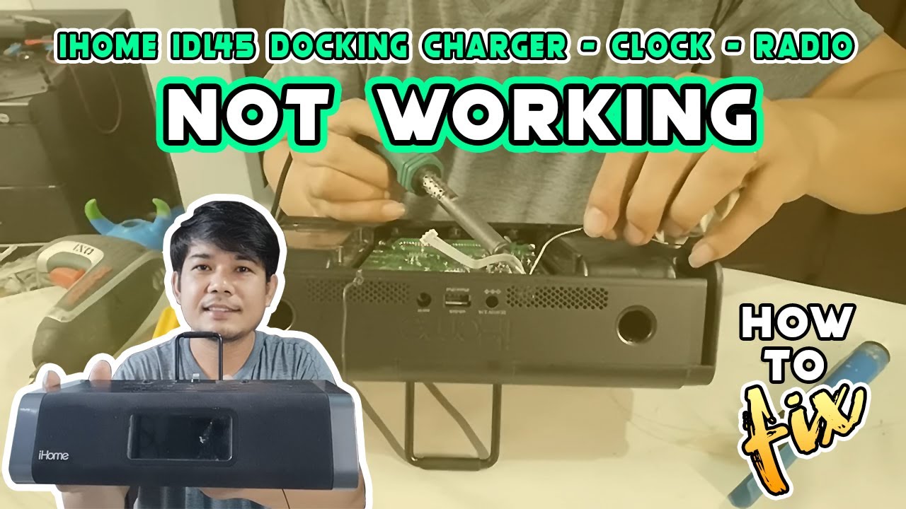 iHome IDL45 Radio Clock and Docking Charger for iPhone not working. How to fix.