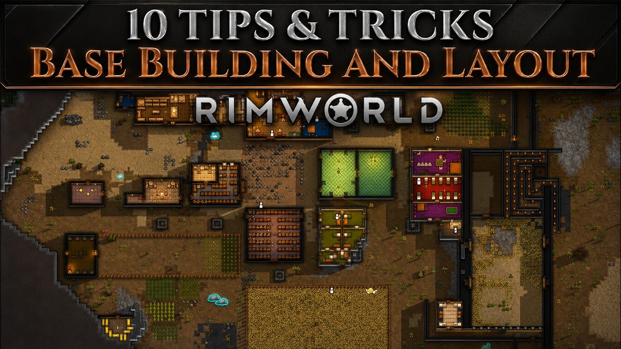 10 Easy TIPS For Pro BASE BUILDING & LAYOUT In Rimworld 1.6
