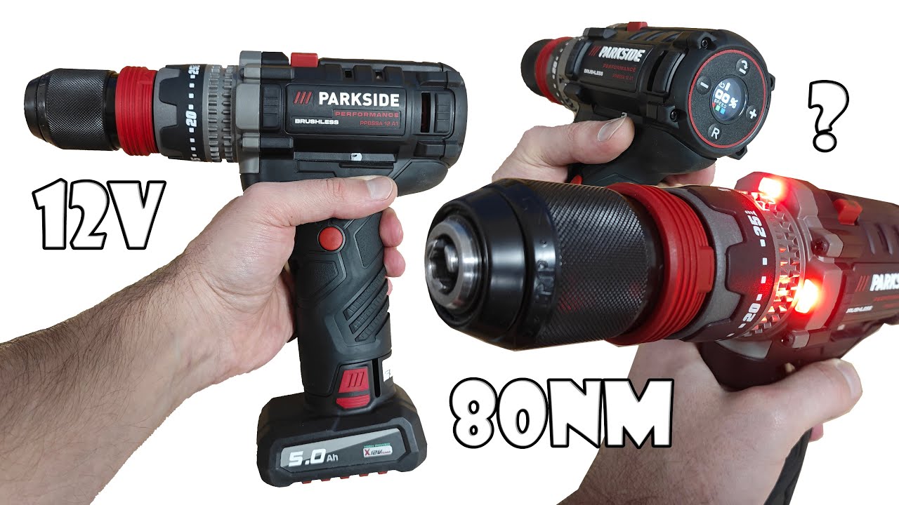 Parkside Performance 12V 80Nm Drill with Color Display and ...WTF Lights PPBSSA 12 A1