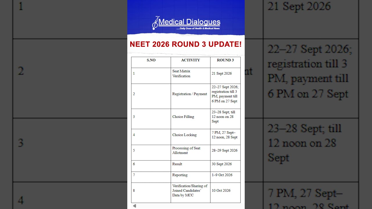 NEET 2026: ОБНОВЛЕНИЕ ПО 3-МУ ЭТАПУ! #neetug2026 #neetcounselling #neet2026round3 #shorts #новост...