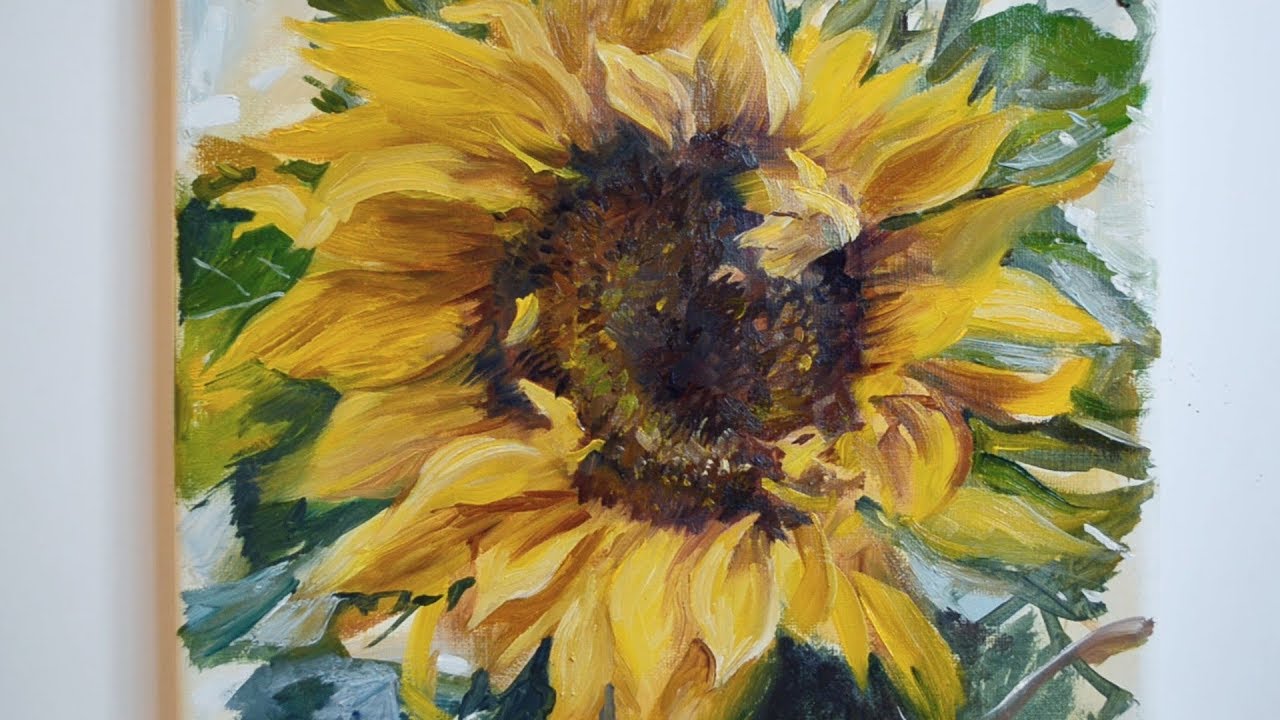 Масляная живопись [Подсолнух] (Speed painting)