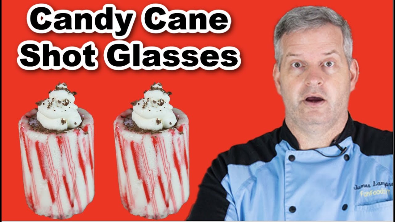 Chocolate Mousse Filled Candy Cane Shot Glasses