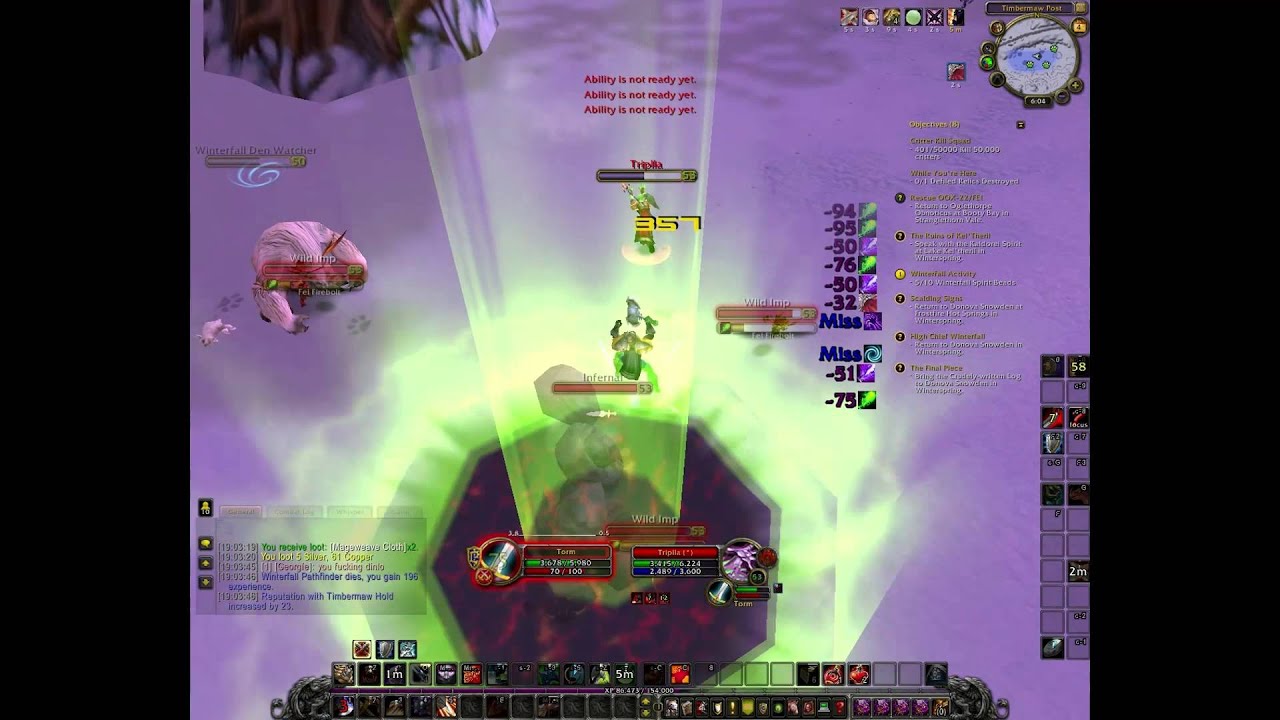WoW MoP Arms Warrior Leveling Winterspring