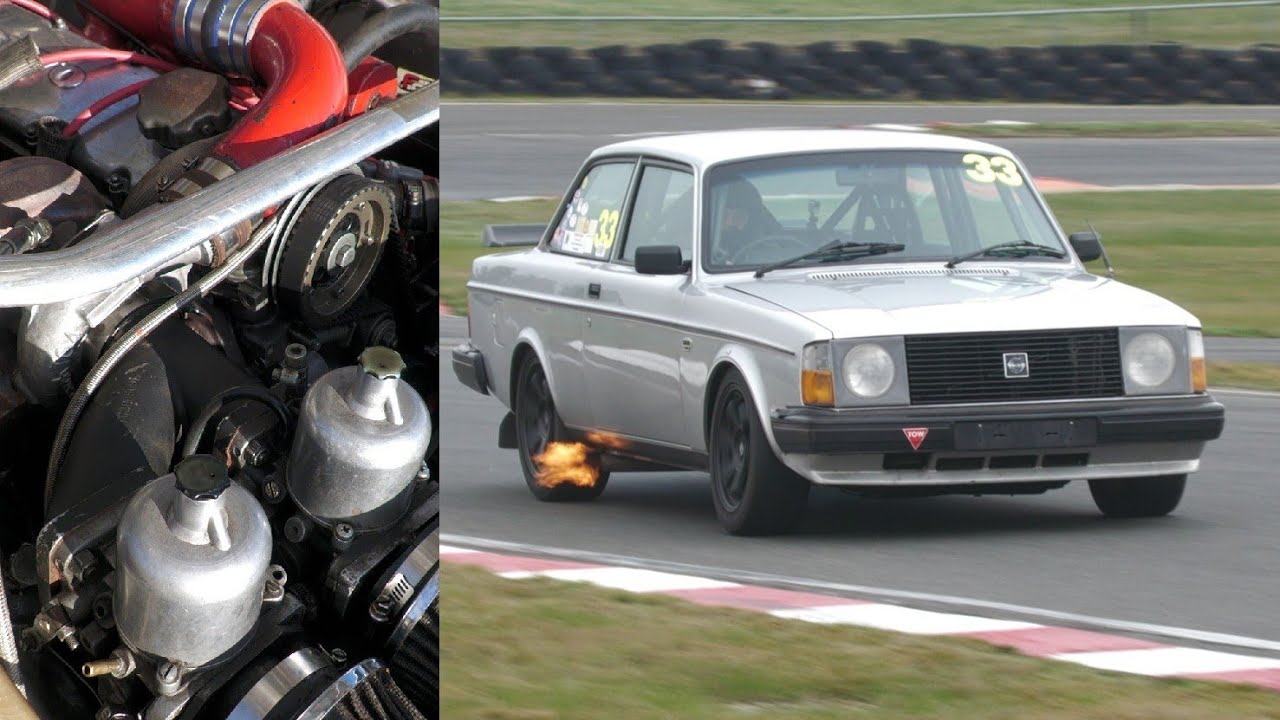 Paul Degen's Draw Through Volvo 242 GT Turbo custom water injection sound Baskerville Symmons Plains