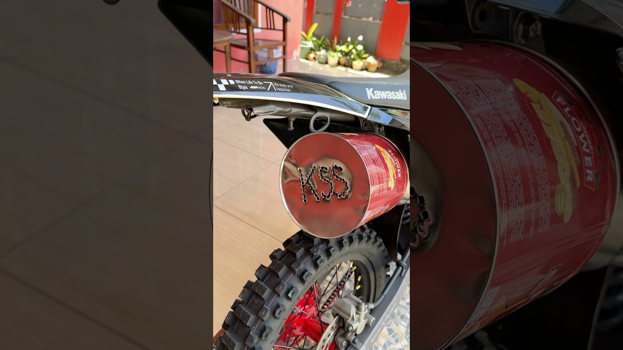 Knalpot racing motor dari kaleng bekas #diy #news #knalpotracing #shorts