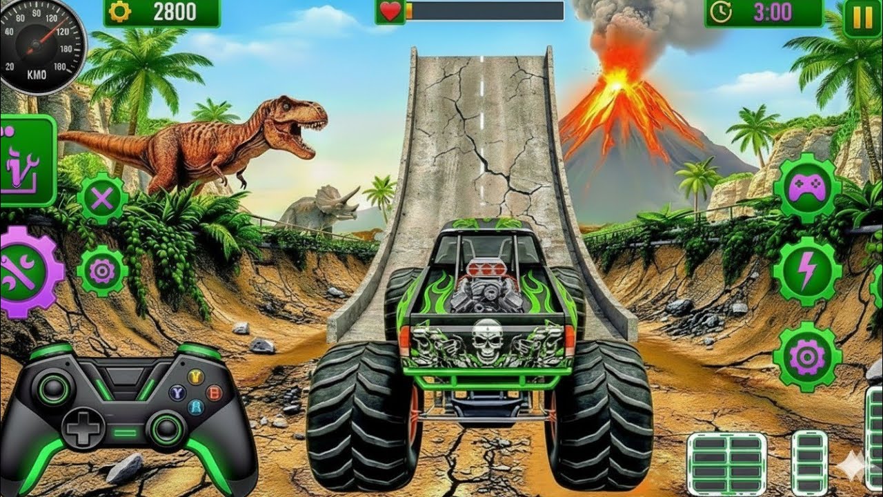 🚨 MONSTER TRUCK MEGA RAMP EXTREME | INSANE MAX-SPEED STUNT RUN @RideUpSG 