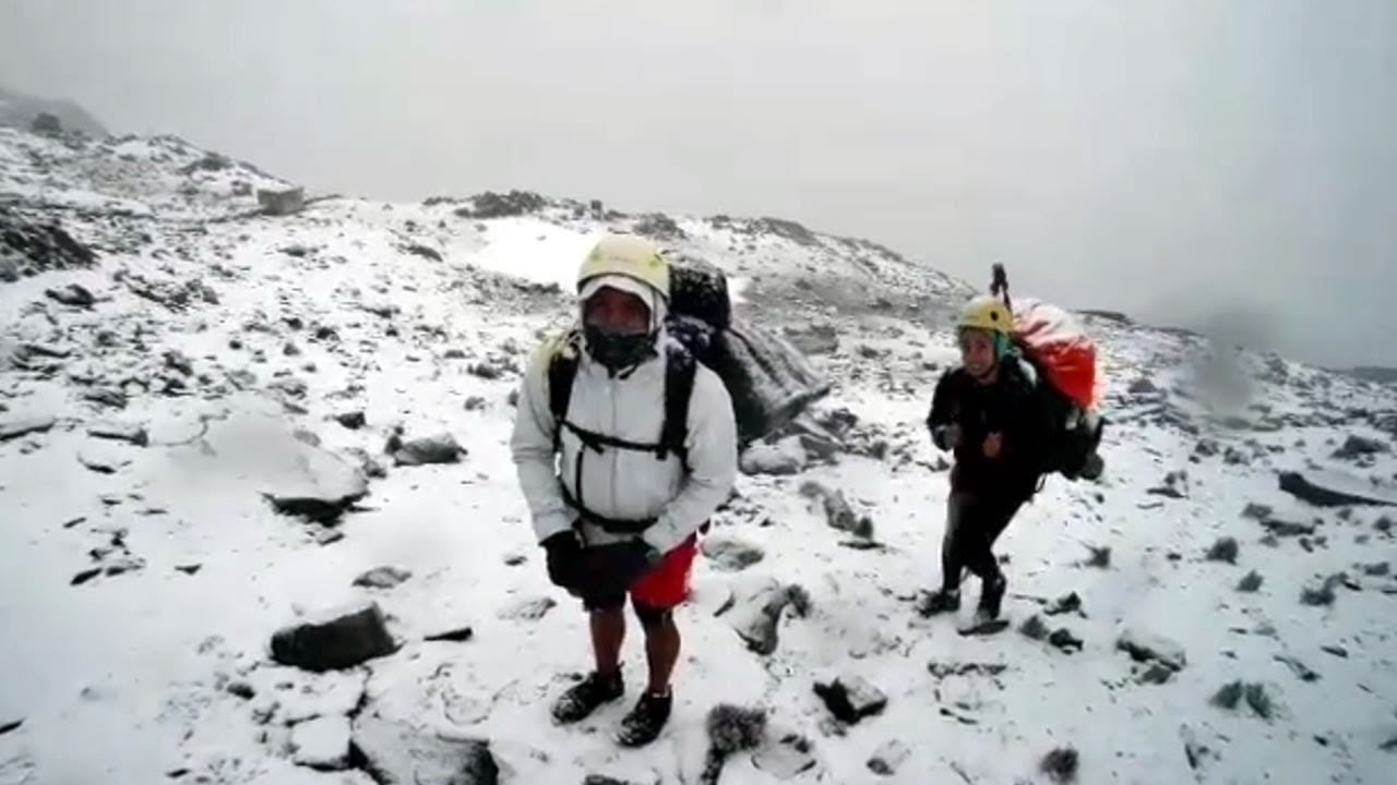 Nevada en el Pico Espejo. Sierra Nevada de M&eacute;rida