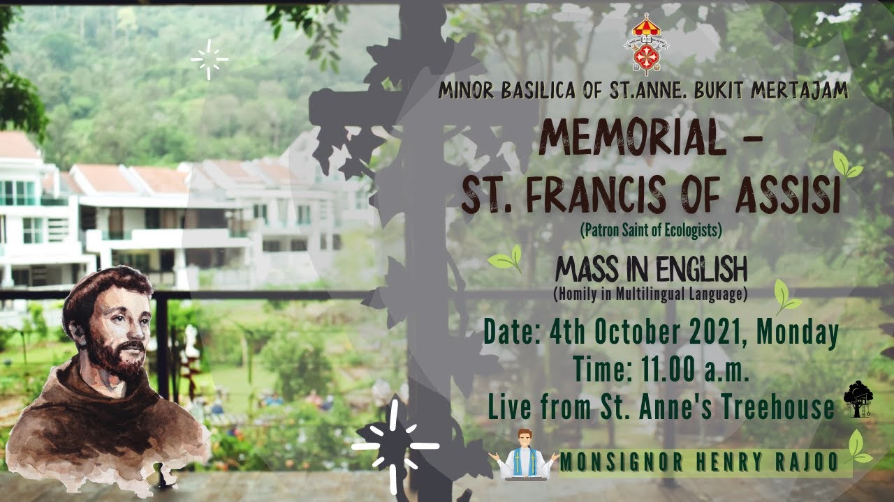 Catholic Mass in English | Memorial of St. Francis of Assisi | 04th October 2021, 11.00am