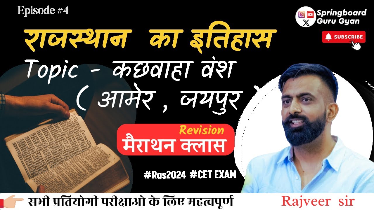 Epi. 04 कछवाहा राजवंश आमेर ( जयपुर ) | Kachwaha Dynasty Amer ( Jaipur ) By Rajveer sir Springboard
