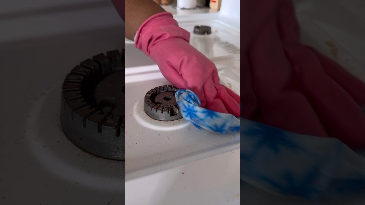 CLEAN & TRANSFORM MY WHITE STOVE TO BLACK & WHITE
