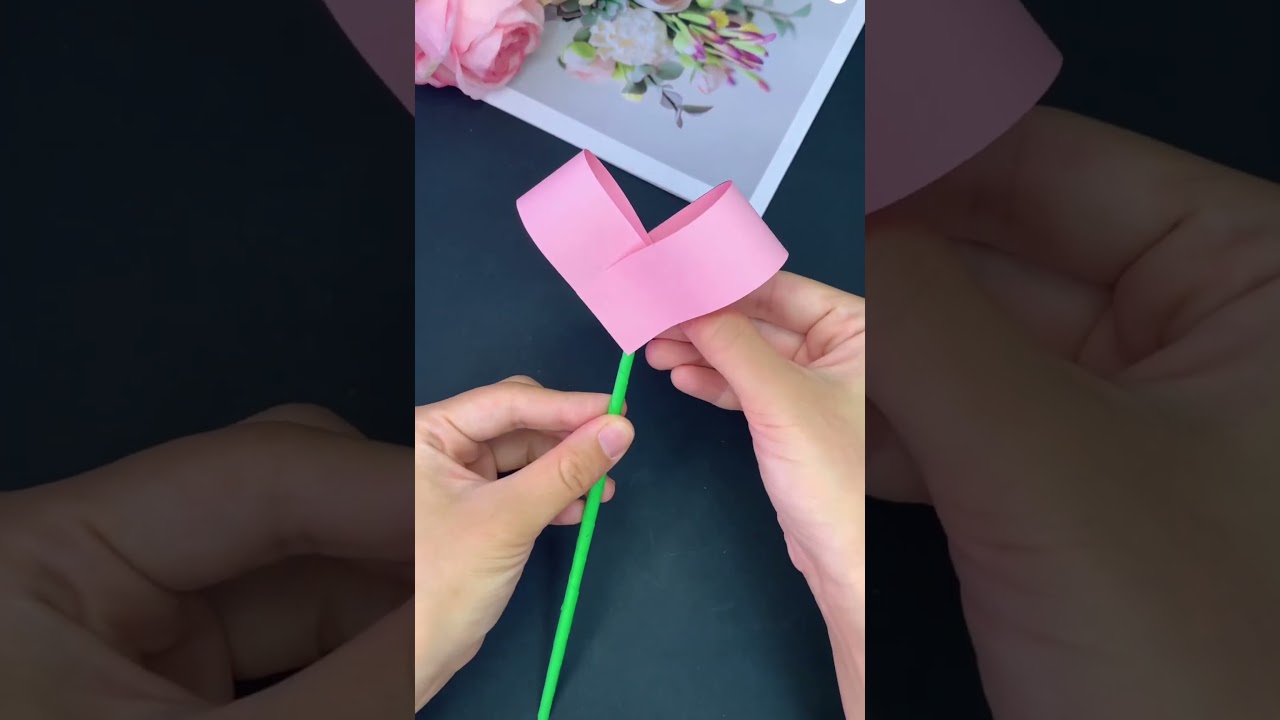 小朋友可以自己动手完成的爱心花朵，亲手制作送给老师#教师节手工 #教师节礼物 #手工花 #幼儿园手工 #手工diy