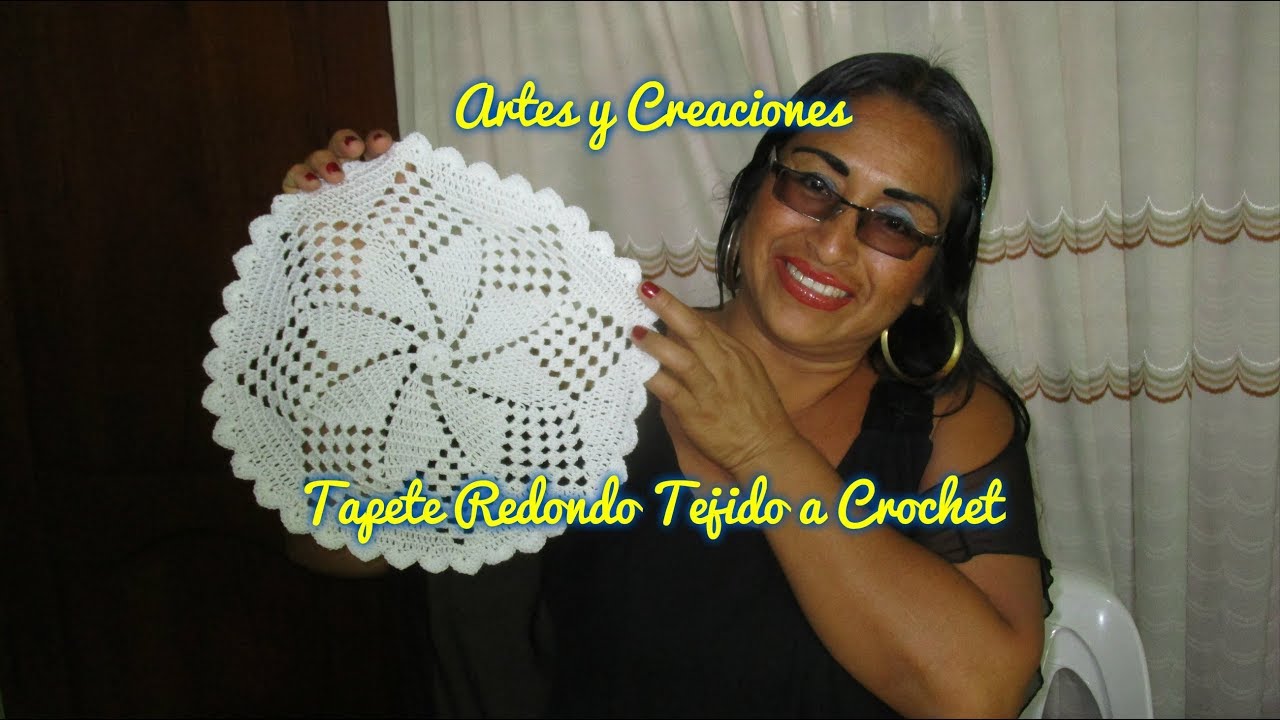 TAPETE REDONDO TEJIDO A CROCHET