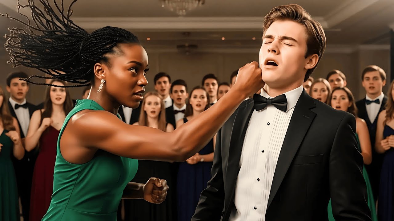 ARROGANT MILLIONAIRE SON BULLY HUMILIATE NEW BLACK GIRL AT PROM, UNAWARE SHE IS RUTHLESS BOXER