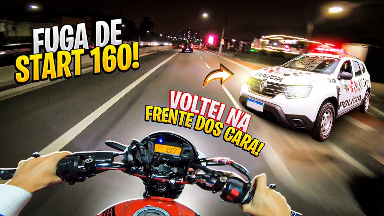 FUGA DE START 160 VOLTEI NA FRENTE DOS CARA 🚨