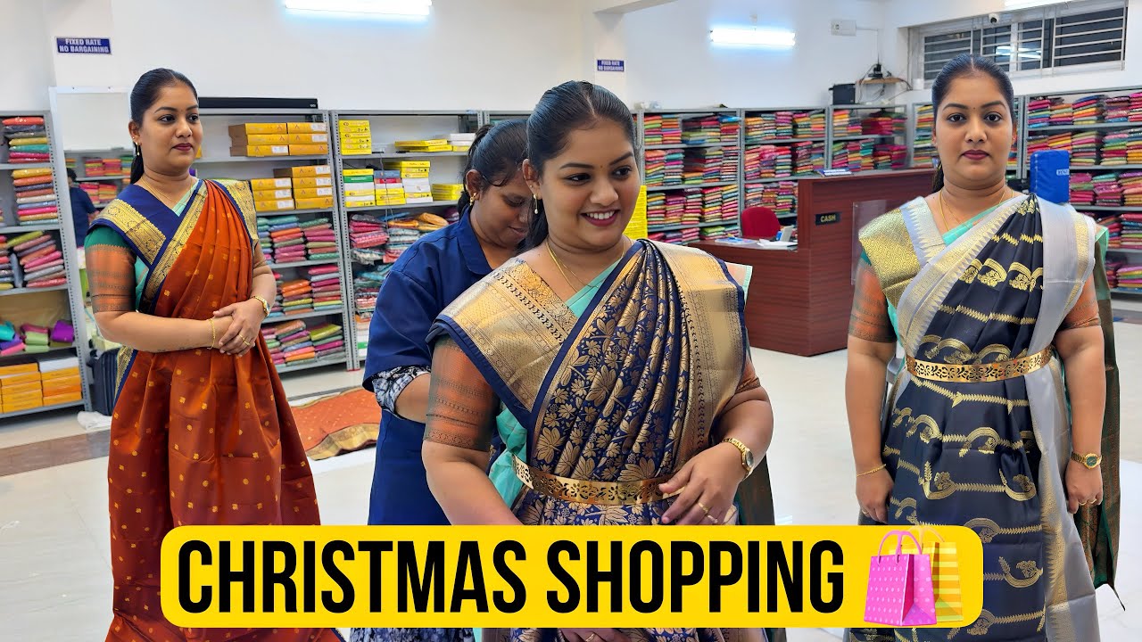 Mona-க்கு தல Christmas பட்டு saree Shopping 🛍️ Priya Mageshraja 