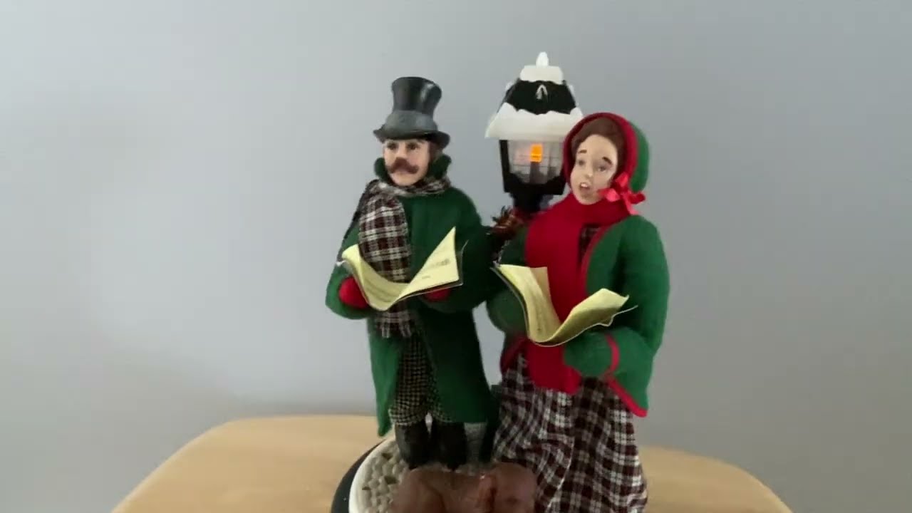 Vintage 1993 Holiday Creations Christmas Carolers with Dog - Dickens Style