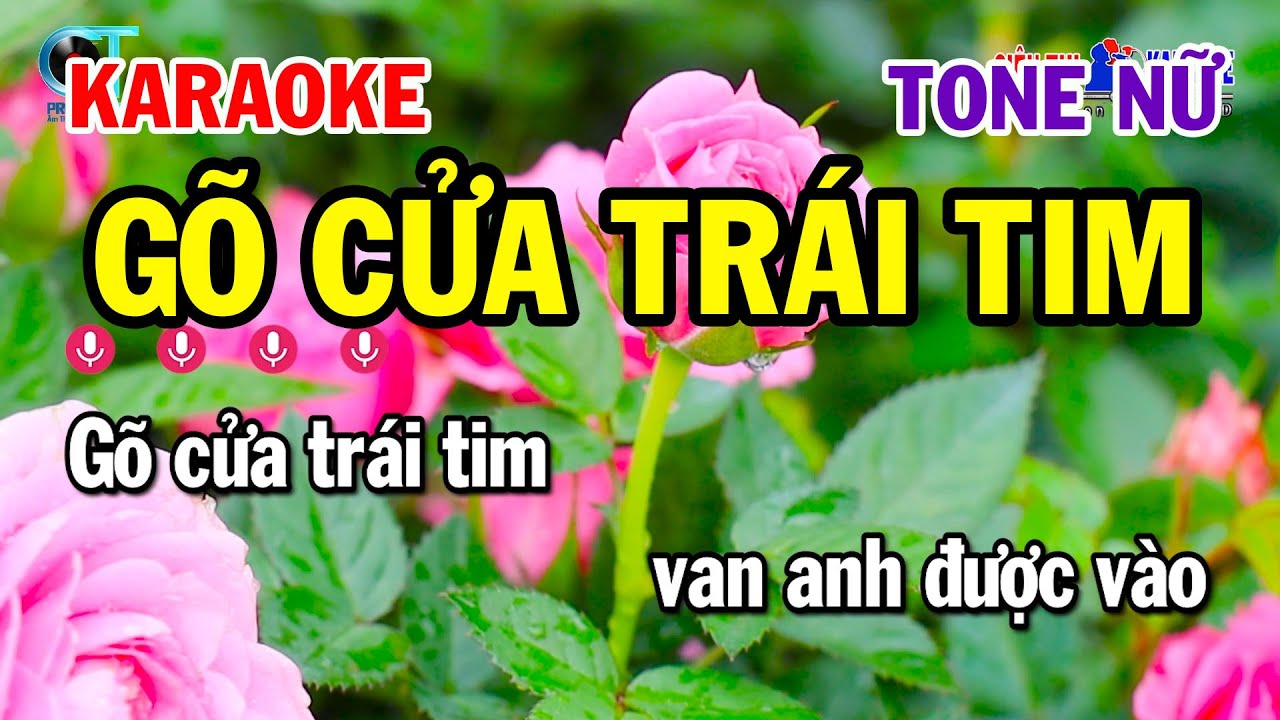 Karaoke Gõ Cửa Trái Tim Tone Nữ Am | Nhạc Sống Beat Mới | Siêu Thị