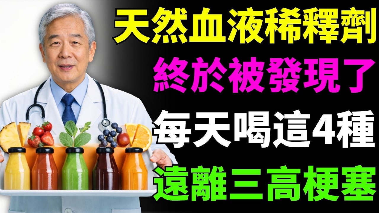 天然「血液稀釋劑」曝光！每天喝這4種天然飲品，清血管降三高，遠離心梗腦梗更長壽！