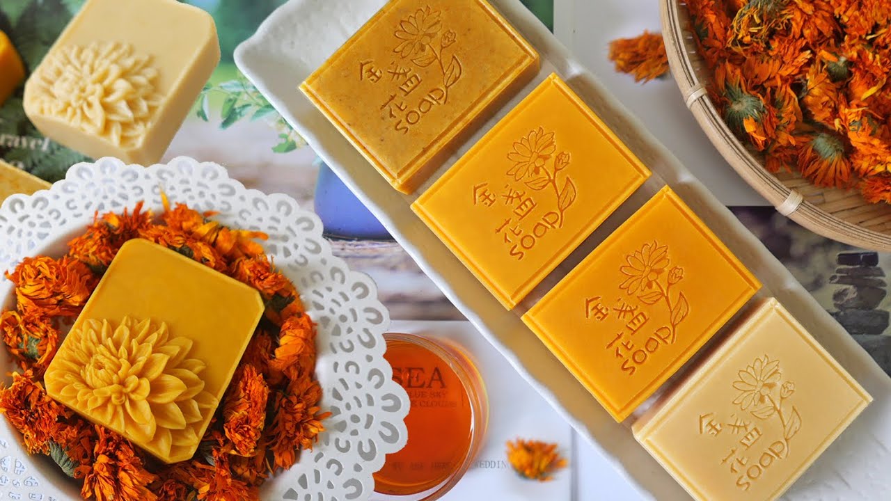 金盞花精華皂 - how to make the calendula infused oil and apply in soap - 手工皂
