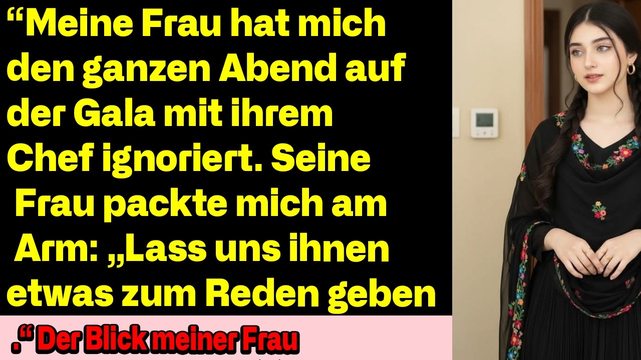 Meine Frau ließ mich für ihren Chef beim Galaabend stehen – bis seine Frau leise sagte: „Pass auf