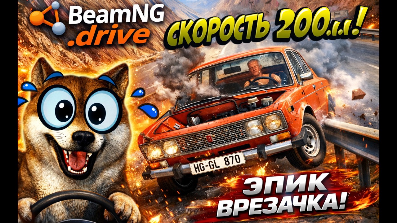 200 КМ/Ч ЗАДНИМ ХОДОМ БЕЗ ТОРМОЗОВ 😱 | BeamNG.drive | Бимка | Сиба Плей