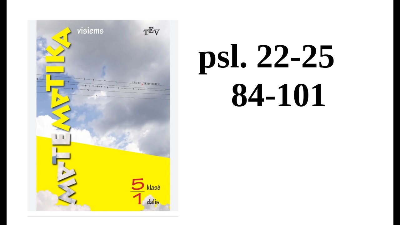 5 klasė.  Romėniškieji skaičiai (nauja programa)