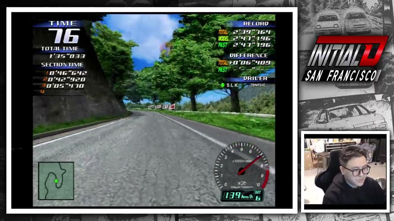 Initial D Arcade Stage Ver.3 — Time AttackSLK R34 Tsuchisaka OB Dry 2'55
